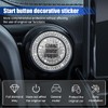 Bling Crystal Car Start Button Sticker, Ignition Switch Decor, White