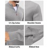 EKLENTSON Mens Quarter Zip Pullover Sweater Casual Knit Fleece Thermal