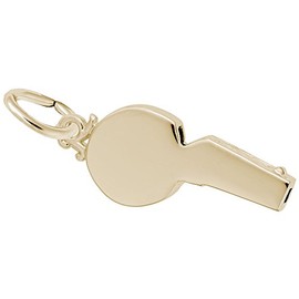 Gold Plated Whistle Charm