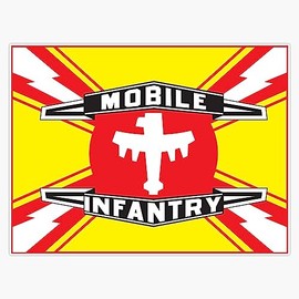 Mobile Infantry Flag Window Bumper Sticker Decal 5"