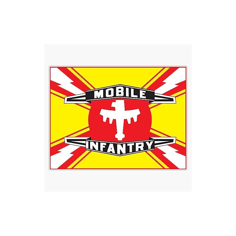 Mobile Infantry Flag Window Bumper Sticker Decal 5"