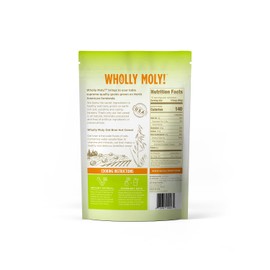 Wholly Moly! Oat Bran, Instant Oatmeal, Original 400g*1 Pack, High Fiber, No Sugar Added, All Natural, Vegan Friendly