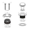Yaseingoo Brushed Brass Bathtub Drain Stopper and Overflow Kit, Solid