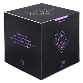 Black Box Puzzle 1000 Pieces, Blackbox Puzzle with Surprise Motif without Template, Impossible Puzzle Heavy for Adults and Children from 14 Years, Puzzle Box People Edition 2021
