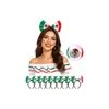 Set De 10 Diademas Con Moño De Bandera De México