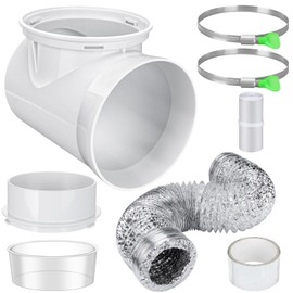 90 Degree Dryer Vent Elbow with 10ft Dryer Hose, Dryer Vent Duct Connector Kit, 90 Degree Dryer Vent Tight-Fit Connector Elbow for 4 Inch Dryer Duct Vent Hose.