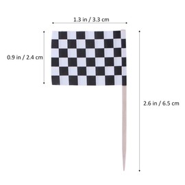 Topper Cupcake Toppers Cupcake Toppers 100Pcs Racing Flag Mini Checkered Racing Flag Picks Appetizer Toothpicks Fruit Sticks for Cocktail Party Decoration Cupcake Decorating Cupcake Cars