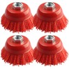 4Pcs Abrasive Nylon Cup Brush for Angle Grinder, ZORUNNA 3