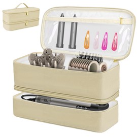 Zhaoyao Case for Shark Flex Style, Travel Case for Airwrap,Beauty Tool Storage Box, Suitable for Multi-accessory Arrangement of Shaper, Hair Curler, Hair dryer (Beige)