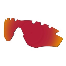 Predrox Red Mirror M2 Frame XL Vented Lenses & Rubber Kits Replacement for Oakley Sunglass OO9343 Polarized