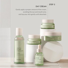 MIZON Phyto Plump Collagen Crema Hidratante Facial de Día 50 ml - crema facial coreana con colágeno vegetal, textura ligera, hidratación intensa para piel seca o mixta para skincare