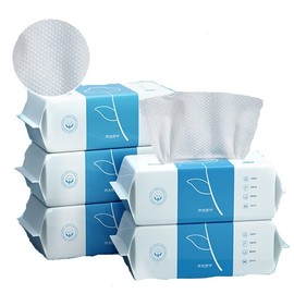 Toallita suave y seca, 100% algodón, toalla facial desechable, sin pelusas, uso húmedo en seco para piel sensible, limpieza facial, eliminación de maq