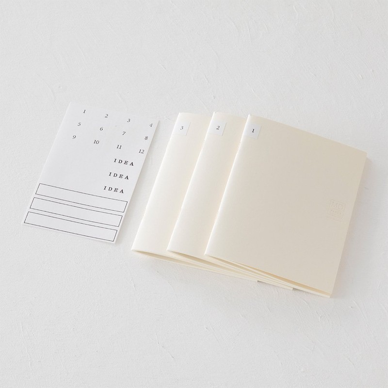 Midori 15209006 MD Notebook, Light, New Book, Unruled, 3 Books