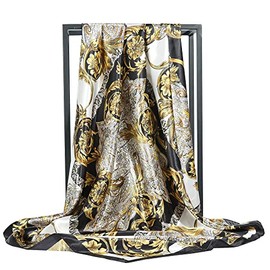 KOOYOL Silk Scarf Women's Silk Scarf Women Silk Scarf Neckerchief Handkerchief Neck Wrist Packaging Headwrap, G#