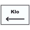 HB-Druck Klo Schild mit Text und Richtungspfeil Links WC Toilette