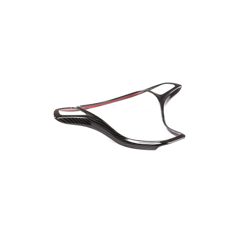 Carbon Fiber Style ABS Car Steering Wheel Decoration Frame Trim