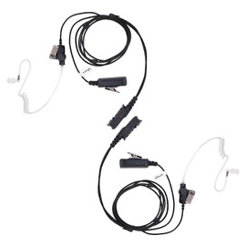 LEIMAXTE XPR 3500e 3300e Earpiece for Motorola Radio XPR3500 XPR3000 XPR3300 with Mic PTT XPR 3300 3500 3300e 3500e Walkie Talkie Headset Security Acoustic Tube Surveillance Headphone (2 PCS)