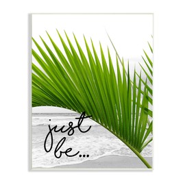 Stupell Industries Just Be Soothing Green Palm Seaside Ocean Shore, Design by J. Weiss