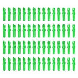 MECCANIXITY Archery Arrow Nocks Plastic Carbon Arrow Inserts .244"/6.2mm for DIY Hunting Shooting Compound Recurve Bow(Green, Pack of 60)