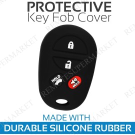 RemoteSuperMarket Key Fob Cover For 2005 2006 2007 Toyota Solara Remote Case Rubber Skin Jacket