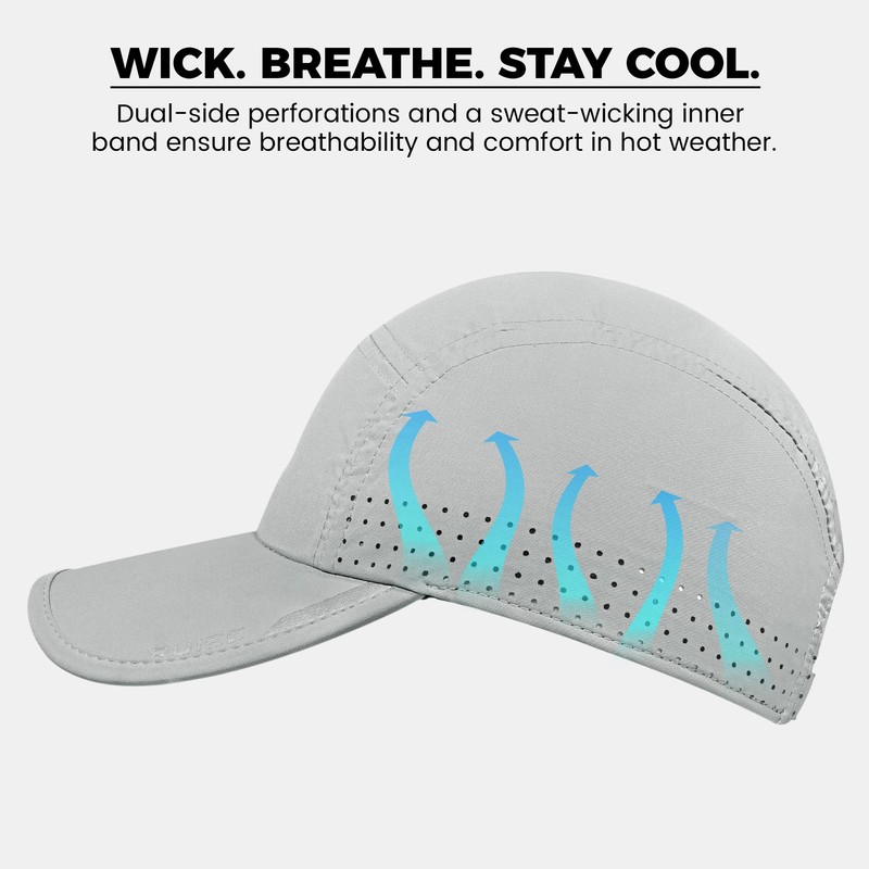 PivotWing Cap Herren Damen Schnelltrocknend Leicht Atmungsaktiv Basecap Polyester Weiche