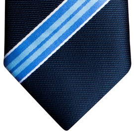 Retreez Corbata de microfibra tejida clásica de rayas anchas de 2 pulgadas, Azul marino, Talla única