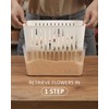 wisedry Silica Gel Flower Drying Container, One Step Retrieve Dried