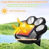 4 Pack Paw Print Solar Light Outdoor,Solar Dog Paw Light