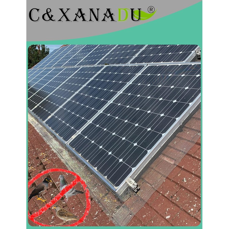 C&Xanadu 50 Pcs Solar Panel Roof Mesh Clips,Wire Mesh Clips,304