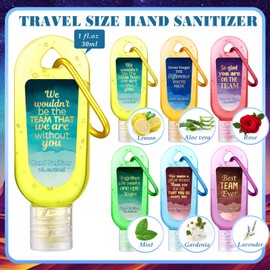 Sacubee 24 Pack Appreciation Hand Sanitizers Keychains Mini Hand Sanitizers Gel Travel Size Appreciation Thank You Gifts Bulk for Employee Staff Coworker Team Teacher Nurse Gift