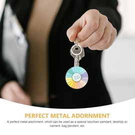 Keychain Food/Funny Decision Spinning Wheel, Funny Metal Rotatable Decision Maker, Cute Bag Charm Accessory, Creative Birthday Gift Fun What to Eat Decision Maker Keyring