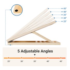 Calf Stretch Slant Board,Portable Slant Boards for Exercise,5-Level Adjustable Non-Slip Wooden Incline Board for Ankle Feet,Ankle Achilles Stretcher Board for Flexibility,Balance,Strength Training