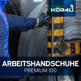 kör4u® 10 Pairs Of Breathable Work Gloves, Universal Protective Gloves with Coating, Suitable for Every Use, for Car, Gardening, Construction Work (L, Premium 100)