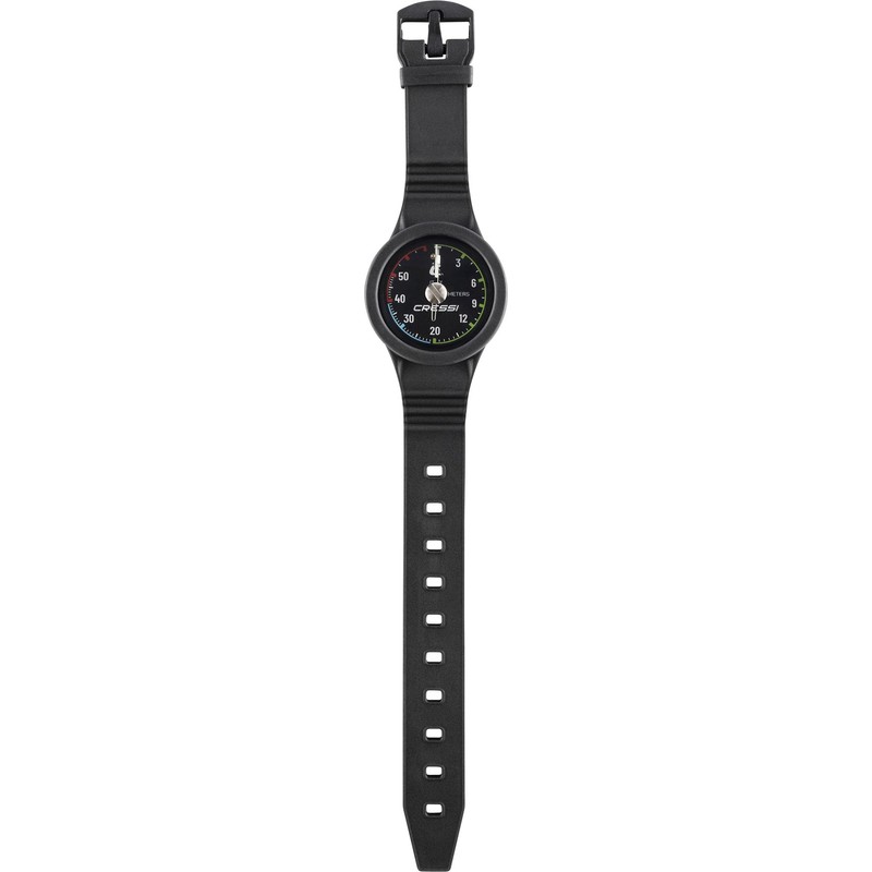 CRESSI Unisex Adult Wristband Depht Gauge Black Metric Durable Analogue