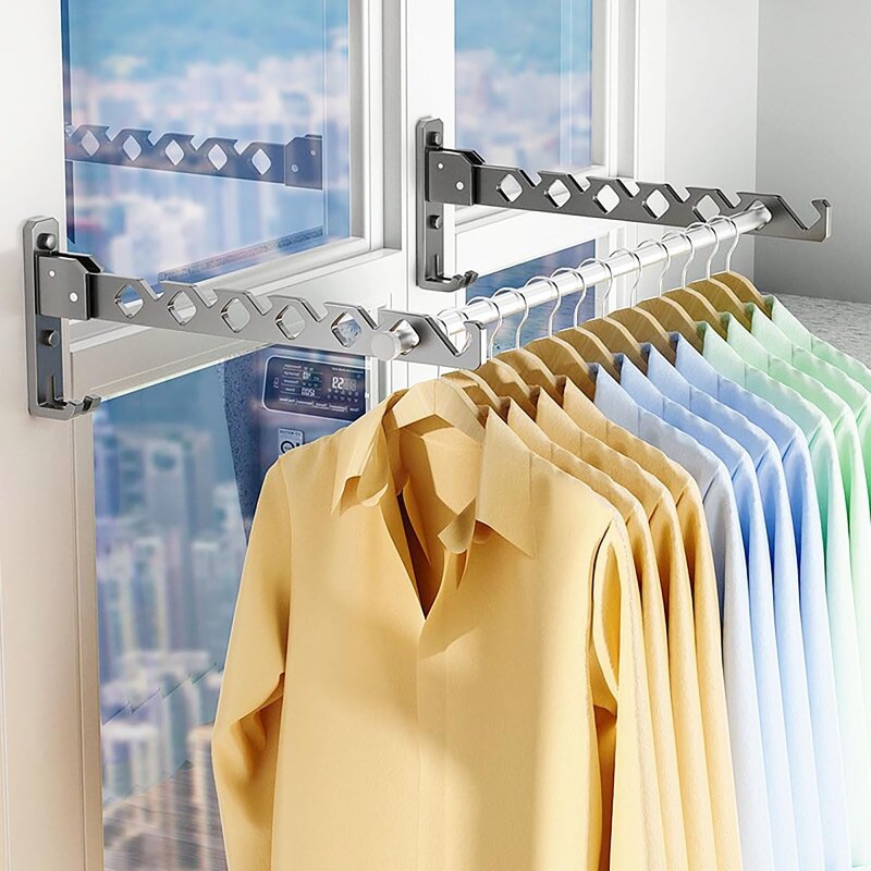 Baitang Foldable Clothes Hanger, Coat Hook, Aluminium Alloy Hook, Wall