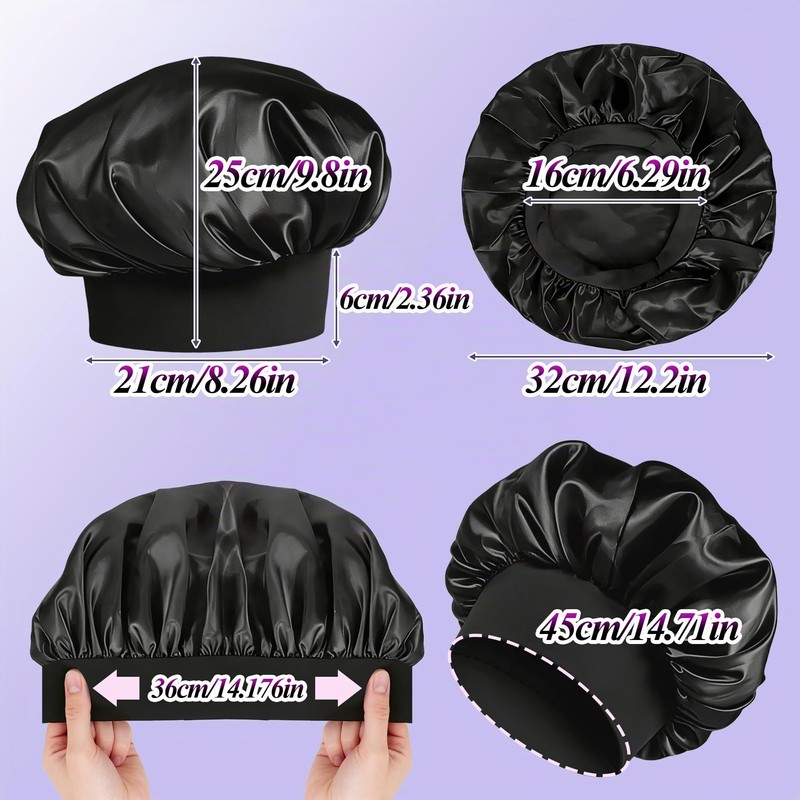 Cuffia Seta Capelli Notte Set di 2 Cuffia Capelli Seta,
