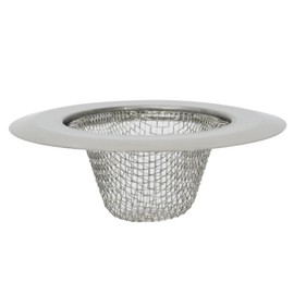 com-four® 2 x Stainless Steel Drain Strainer - Rustproof Sink Strainer to Protect Against Hair and Food Leftovers - Universal Strainer for Kitchen and Bathroom (Pack of 02 - 7.1 cm Stainless Steel)