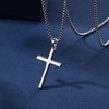 Dainty 925 Sterling Silver Cross Necklace Pendant for Women Chain