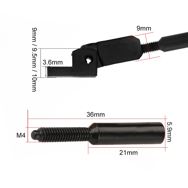 6Pcs Roller Bridge Tremolo Saddles with Wrench for Electric Guitar(Black)