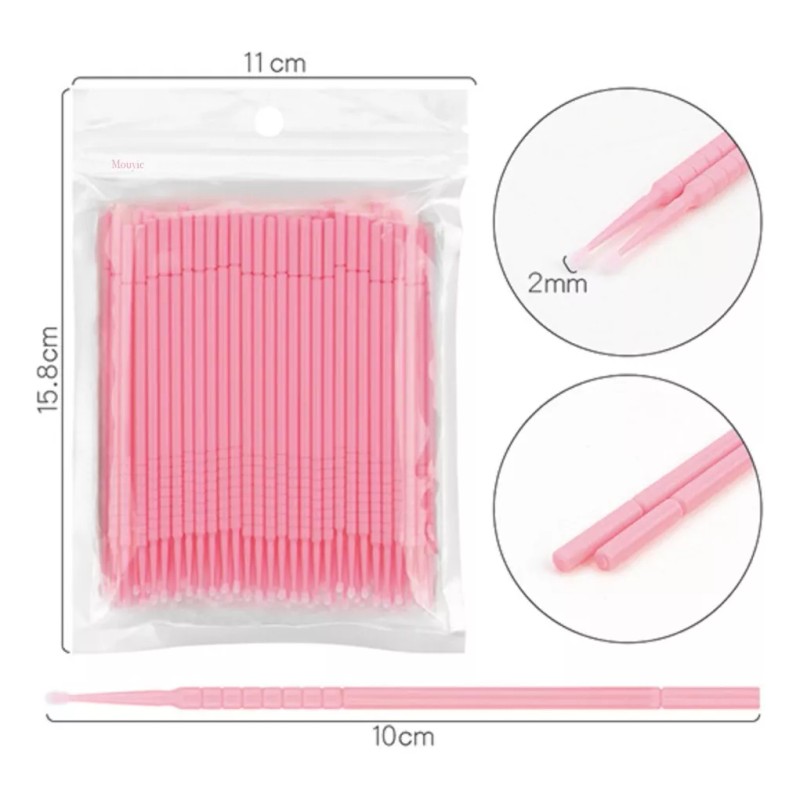 Mouyic 100 Microbrush + 50 Lip Brush + 50 Cepillos