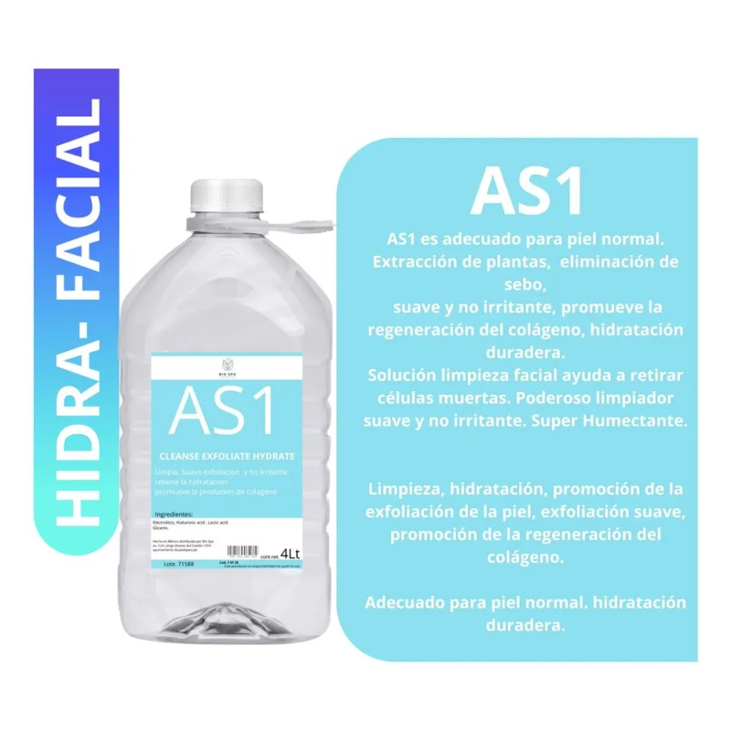 3 Soluciones Hidrafacial 4lt. Sa2 As1 Ao3 Hydradermabrasion