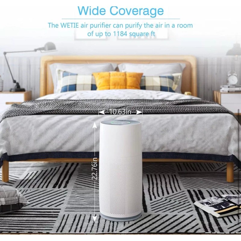 Wetie Console Air Purifier with true HEPA Filter for 1184