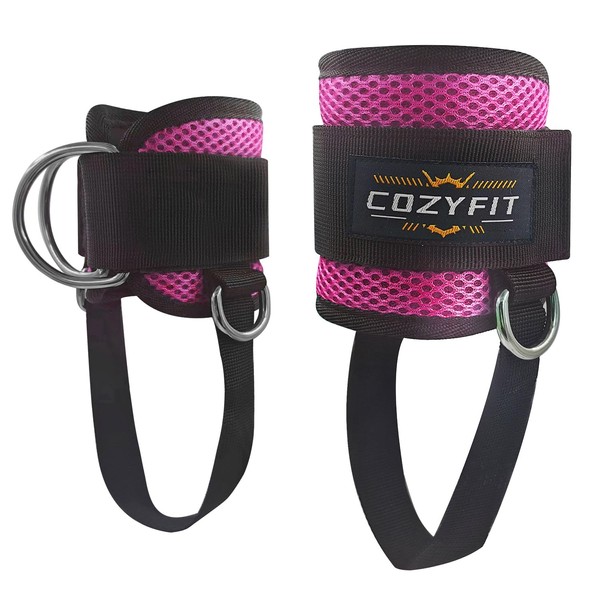 Grilletes Tobillo Gym Mujer, Anillo en D Doble Reforzado: Puños