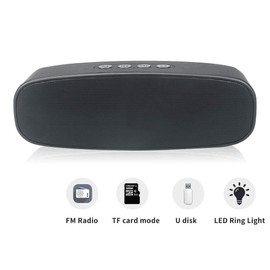 Totola Wireless Bluetooth Speaker with AUX/USB/TF Card Slot,Outdoor Portable Stereo Speaker with HD Audio,Enhanced Bass, Dual-Driver,Handsfree Calling, FM Radio Speaker for Travel,Party (Black-1)