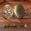 Mini DND Dice Set, Steampunk Bronze Hollow Octopus Pocket Watch