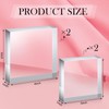 Vicenpal 4 Pieces Acrylic Square Display Block 3 x 3