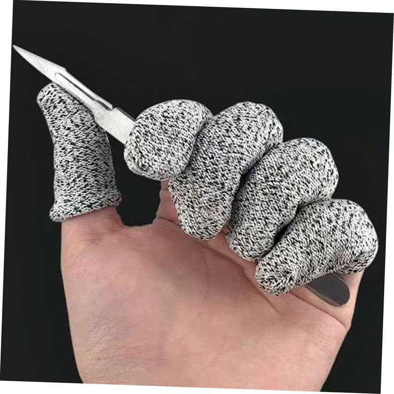 BESPORTBLE 10pcs Anti-cut Finger Cots Cut Resistant Protective Sleeves for