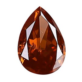 0.15 ct PEAR CUT (4 X 3 mm) SI CLARITY BROWNISH PINK DIAMOND LOOSE STONE