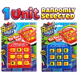 JA-RU Portable Tic Tac Toe (1 Pack) Classic Mini Board Games for Kids. Pocket Travel Size. Party Favor Birthday Stocking Stuffer. 3256-1