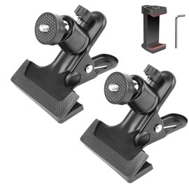 Hemmotop CH-1 Cloud Head, Strong Clip, 2 Pieces, Includes 1 Smartphone Holder, Maximum Load 2.2 lbs (1 kg), Camera Clip Mount, 360° Rotation, Can Be Sandwiched Anywhere, Fixed for Vive/SLR/Webcam